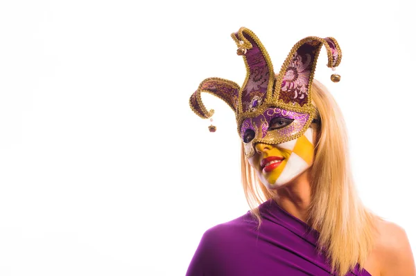 Mysteriöse Frau mit Maske — Stockfoto