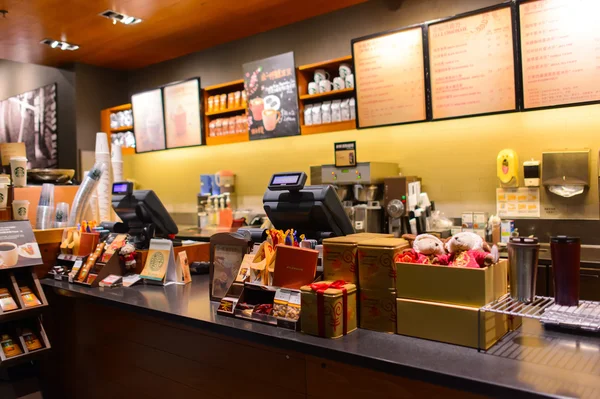 Starbucks Cafe at night — Stock Photo, Image