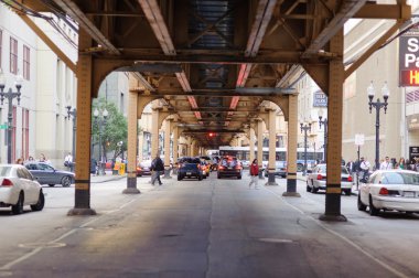İnsanlar Chicago downtown