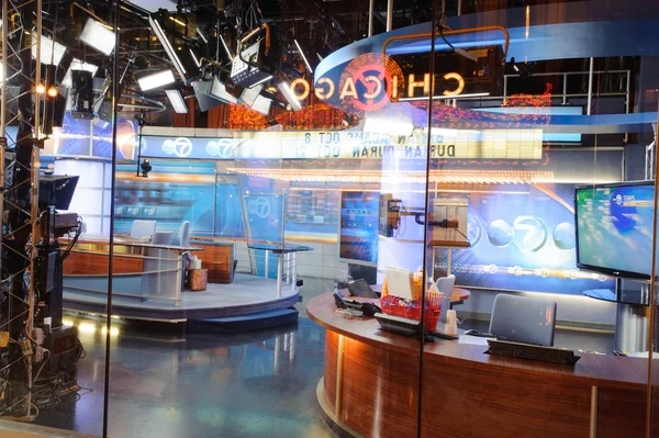 Tv studio in Chicago downtown — Stock Photo, Image