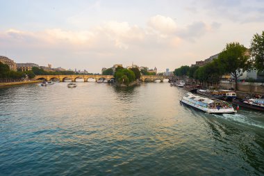 Seine river in the evening