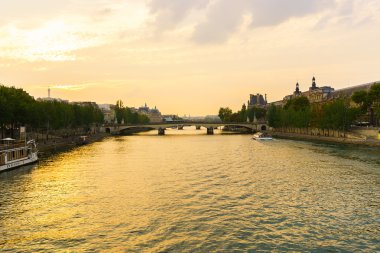 Seine river in the evening