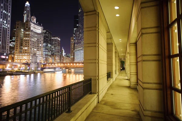 Noche en el centro de Chicago —  Fotos de Stock