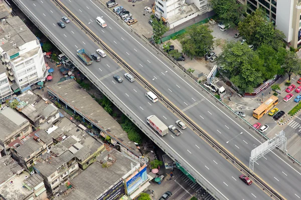 Aerial vew on Bangkok downtown — Stock Photo, Image