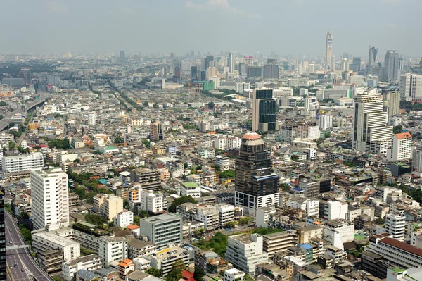 Aerial vew on Bangkok downtown — Stock Photo, Image