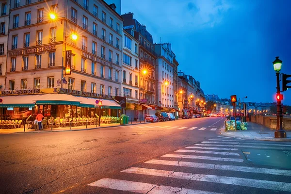 Geceleri Paris Caddesi — Stok fotoğraf
