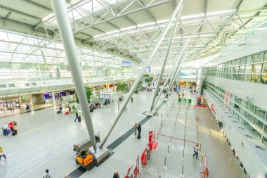 Passengers of Dusseldorf airport