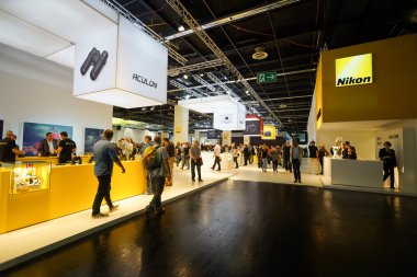 Visitors on Photokina Exhibition interior