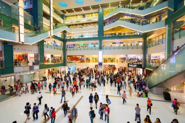 people walking on shopping center