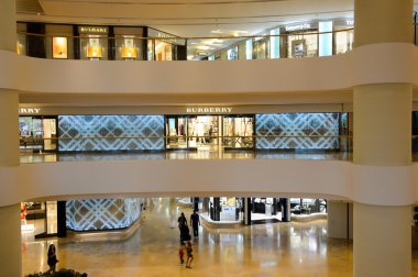 Customers in shopping mall