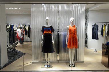 shopping mall interior with mannequins