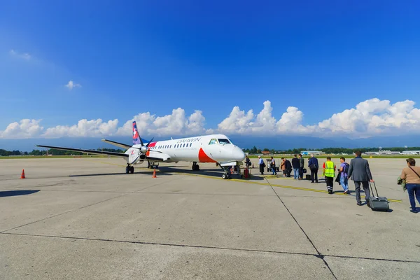 Avión de dos motores — Foto de Stock