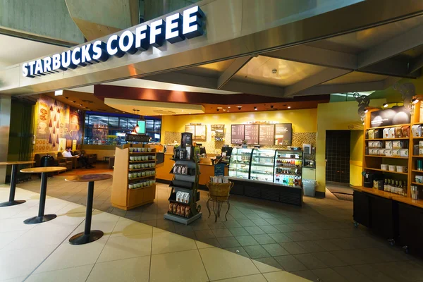 Aeroporto Starbucks café — Fotografia de Stock