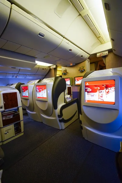 Interior de primeira classe do Boeing-777 — Fotografia de Stock