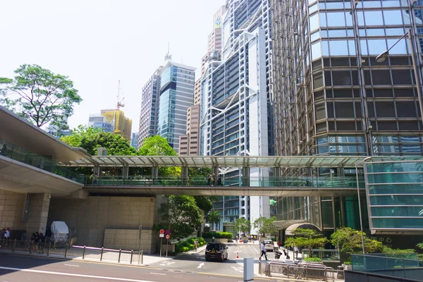 Hong Kong tráfico en el centro — Foto de Stock