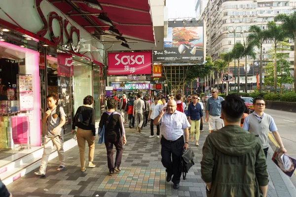 Menschen auf den Straßen von Hongkong — Stockfoto