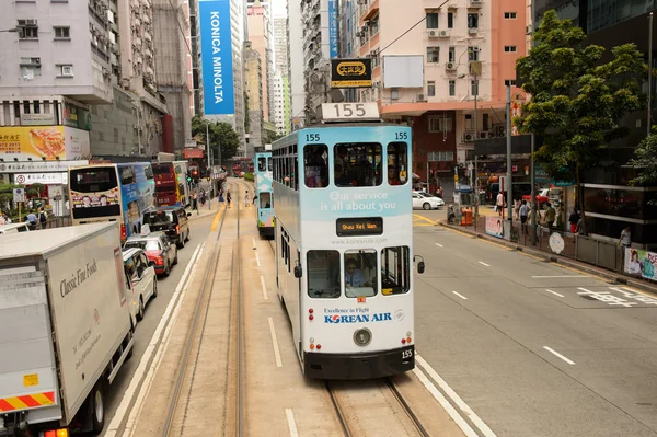 Hk street Tramvayda Çift katlı — Stok fotoğraf