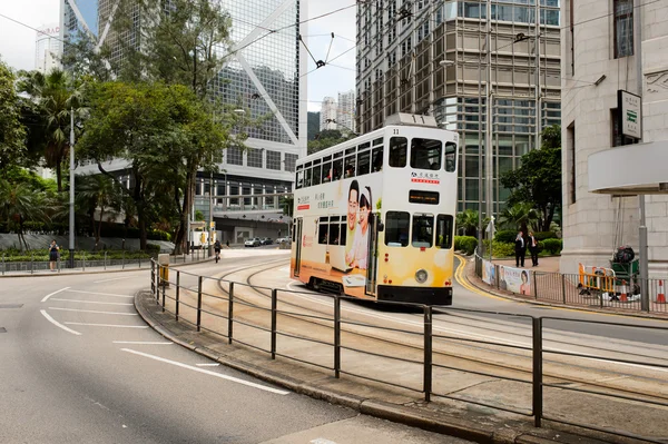 Hk street Tramvayda Çift katlı — Stok fotoğraf