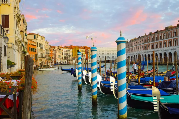 Venice canal in evening Royalty Free Stock Photos