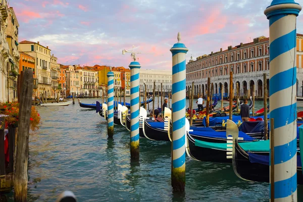 Venice canal in evening Stock Photo