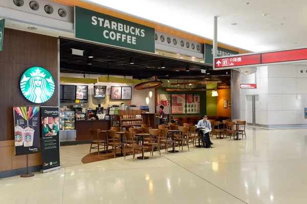 Innenraum des Starbucks Cafés — Stockfoto