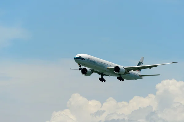 캐세이패시픽 태평양 항공기 — 스톡 사진