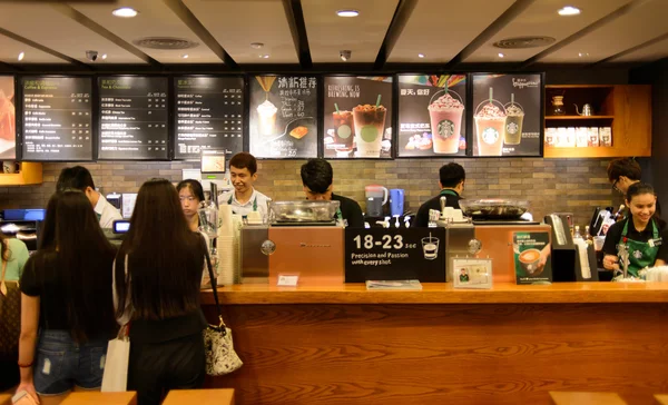 Kawiarnia Starbucks wnętrza — Zdjęcie stockowe