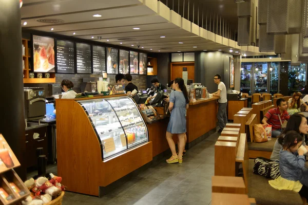 Starbucks cafe interior — Stock Photo, Image