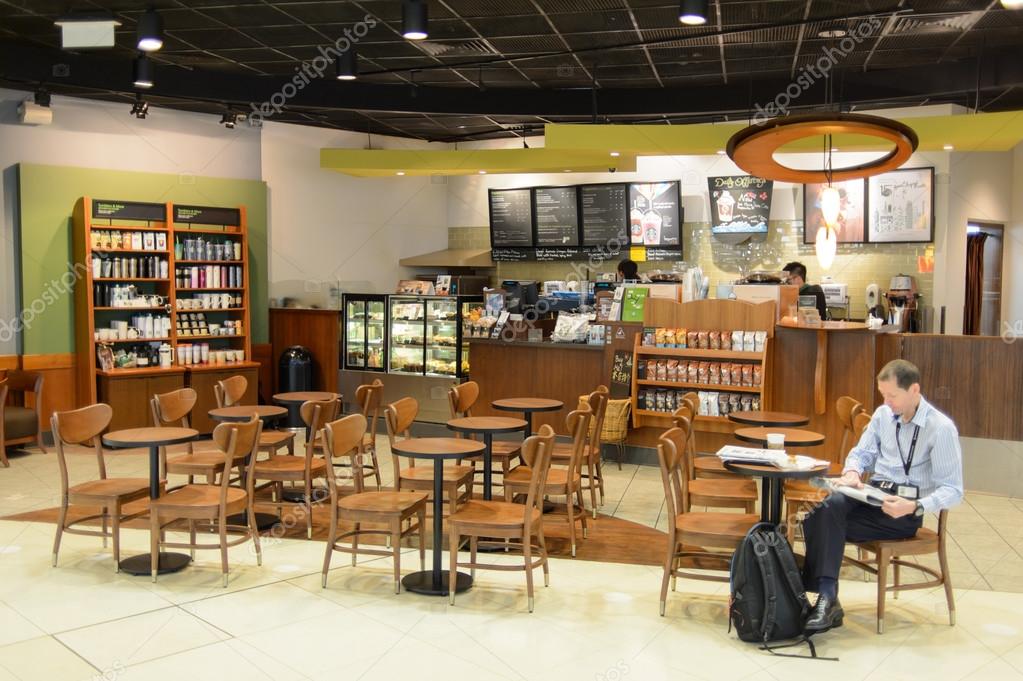 Starbucks Cafe interieur – Redactionele stockfoto © teamtime #93809192 Starbucks Cafe interieur – Redactionele stockfoto © teamtime #93809192