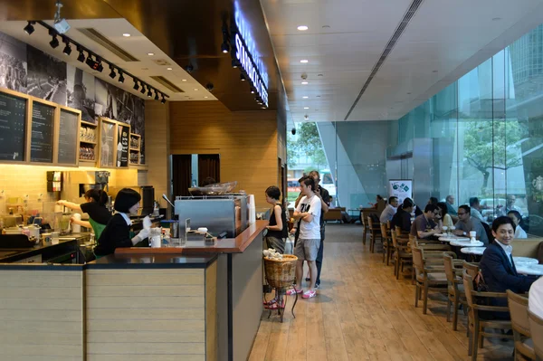 Εσωτερικό Starbucks καφέ — Φωτογραφία Αρχείου