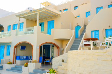 Luxury hotel  in Greece clipart
