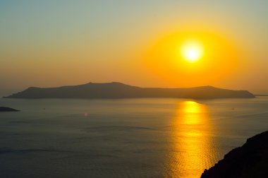Santorini Adası deniz manzarası