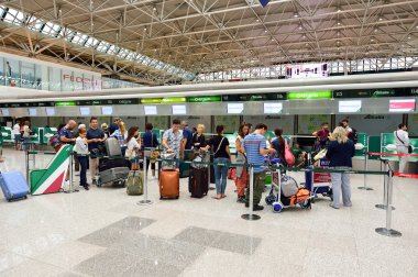 passengers check-in area in FCO