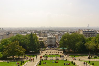 Sacre-Cceur Bazilikasından Paris şehir manzarası