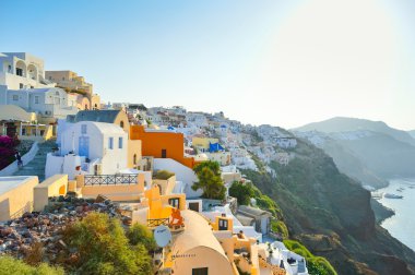 Santorini Adası'nda sabah