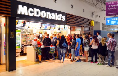 McDonald's restaurant in Prague,Czech Republic