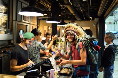Airport cafe interior. in Nice