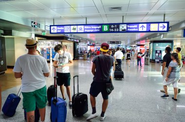 People in Fiumicino Airport