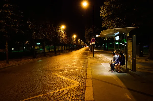 Paris streets at night.