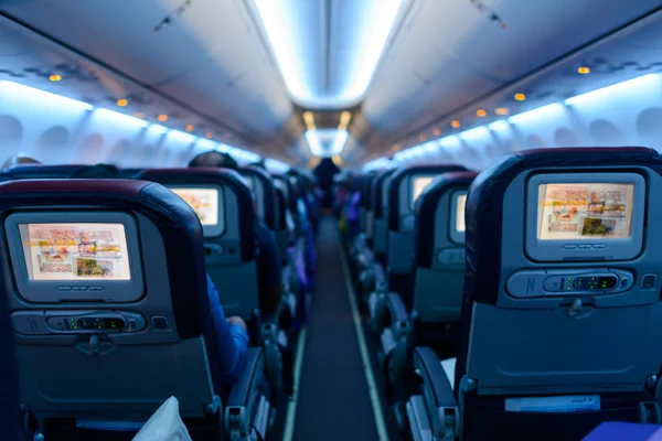 Malaysia Airlines Boeing 737 interior — Stock Photo, Image