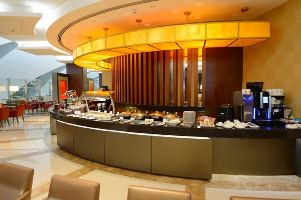 Interior do lounge da classe executiva Emirates — Fotografia de Stock