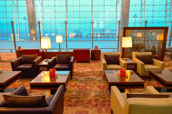 Emirates clase business salón interior — Foto de Stock