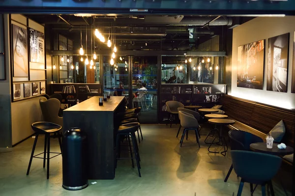 Airport cafe interior in Nice — Stock Photo, Image