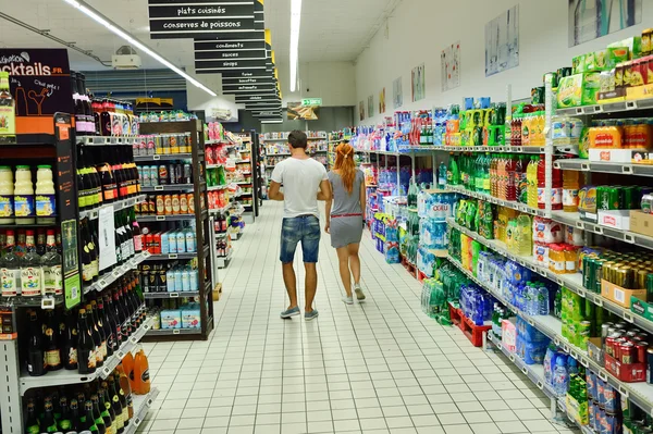 Sadece Market Süpermarket iç — Stok fotoğraf