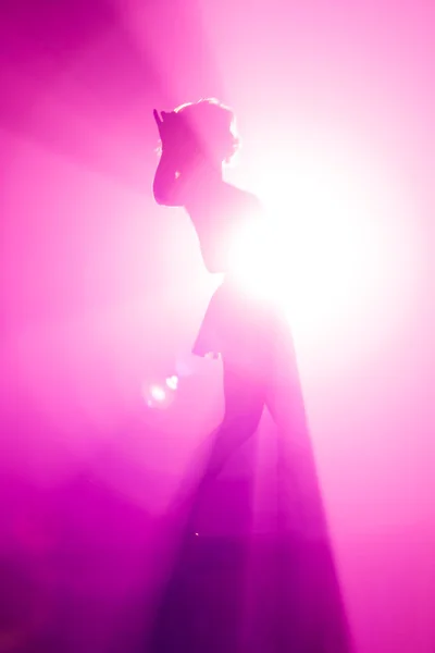 Silhouette von Go Go Tänzer — Stockfoto