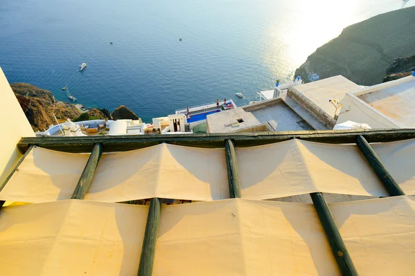 Uitzicht op de Egeïsche zee vanaf het eiland Santorini. — Stockfoto