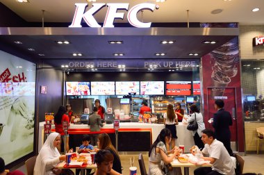 KFC Restoran iç Bangkok
