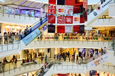 Bangkok alışveriş merkezi iç