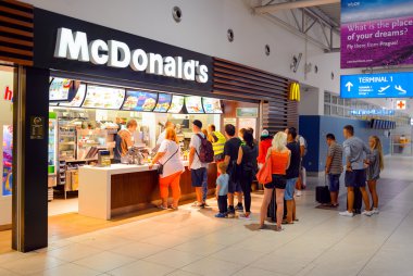 McDonald's restaurant in Prague,Czech Republic