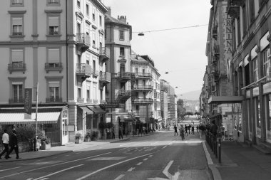 Geneva şehir merkezinde, İsviçre